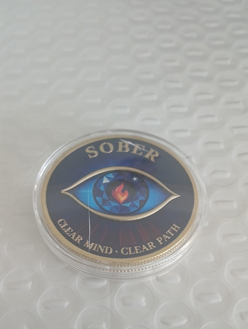 Clear Mind Clear Path Coin - Blue and Gold